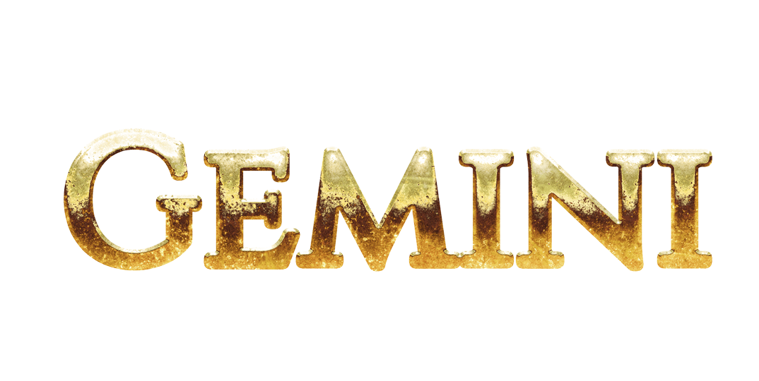 Gemini png, word Gemini png, Gemini word png, Gemini text png, Gemini letters png, Gemini word gold text typography PNG images transparent background